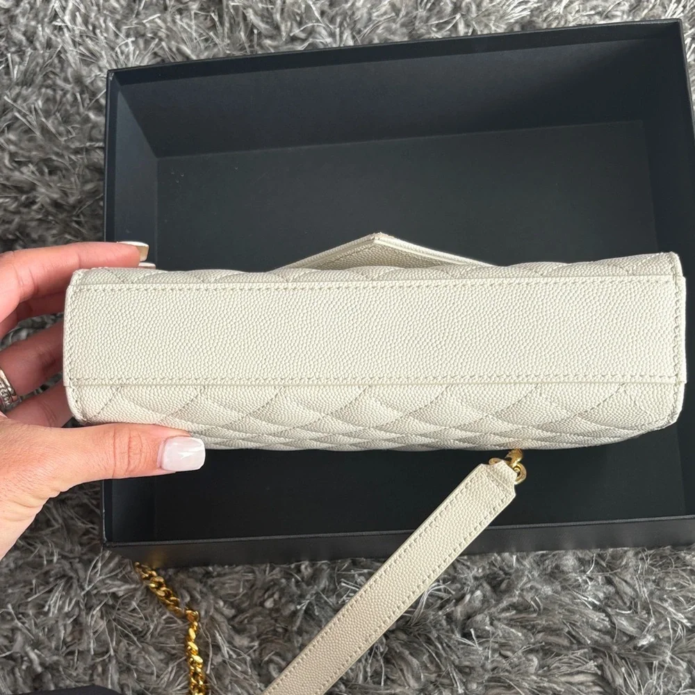 YSL Beige Quilted Crossbody Bag - Picture 7 of 11